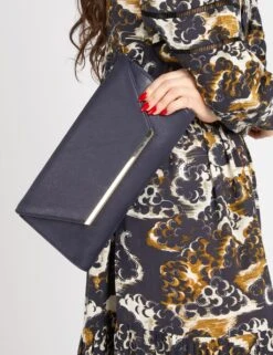 Jones Bootmaker Leather Chain Strap Clutch Bag