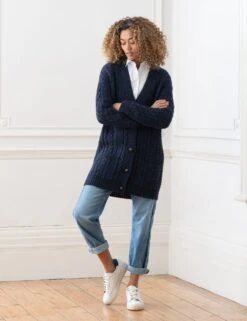 Celtic & Co. Pure Wool Cable Knit V-Neck Cardigan -Marksandspencer Sale Store SD 10 T83 2810 F0 X EC 1