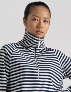 Craghoppers Striped Funnel Neck Half Zip Sweatshirt -Marksandspencer Sale Store SD 10 T83 3020W E4 X EC 2