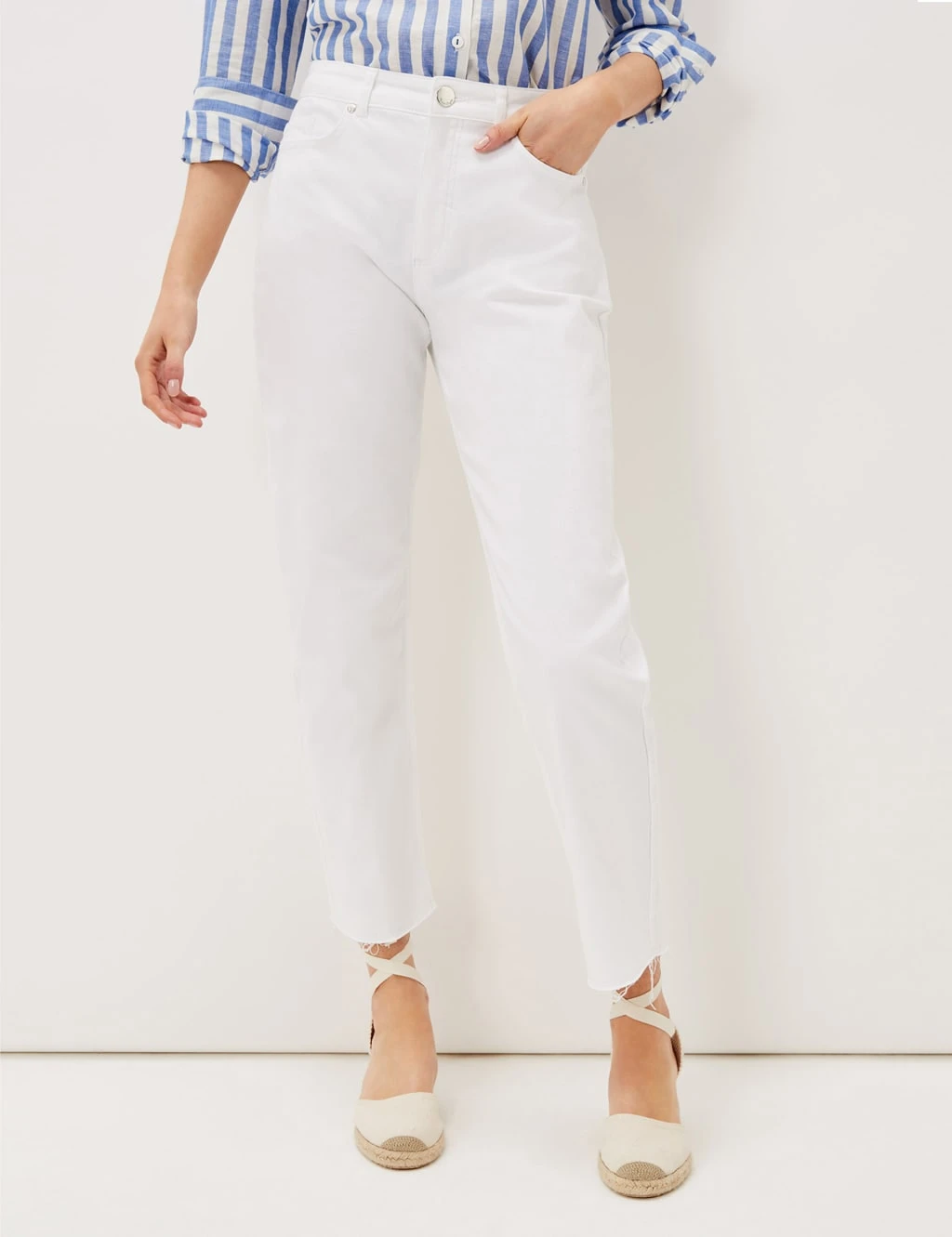 Raw Hem Straight Leg Jeans 1 Raw Hem Straight Leg Jeans