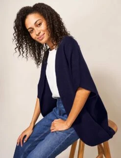 WHITE STUFF Cotton Rich V-Neck Relaxed Cardigan -Marksandspencer Sale Store SD 10 T83 4050W F0 X EC 2