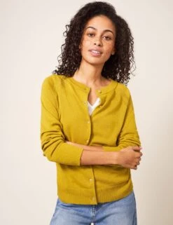 WHITE STUFF Pure Cotton Crew Neck Cardigan -Marksandspencer Sale Store SD 10 T83 4052W R0 X EC 2