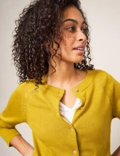 WHITE STUFF Pure Cotton Crew Neck Cardigan -Marksandspencer Sale Store SD 10 T83 4052W R0 X EC 3