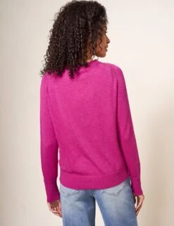 WHITE STUFF Pure Cotton Crew Neck Button Front Cardigan -Marksandspencer Sale Store SD 10 T83 4054W A0 X EC 1