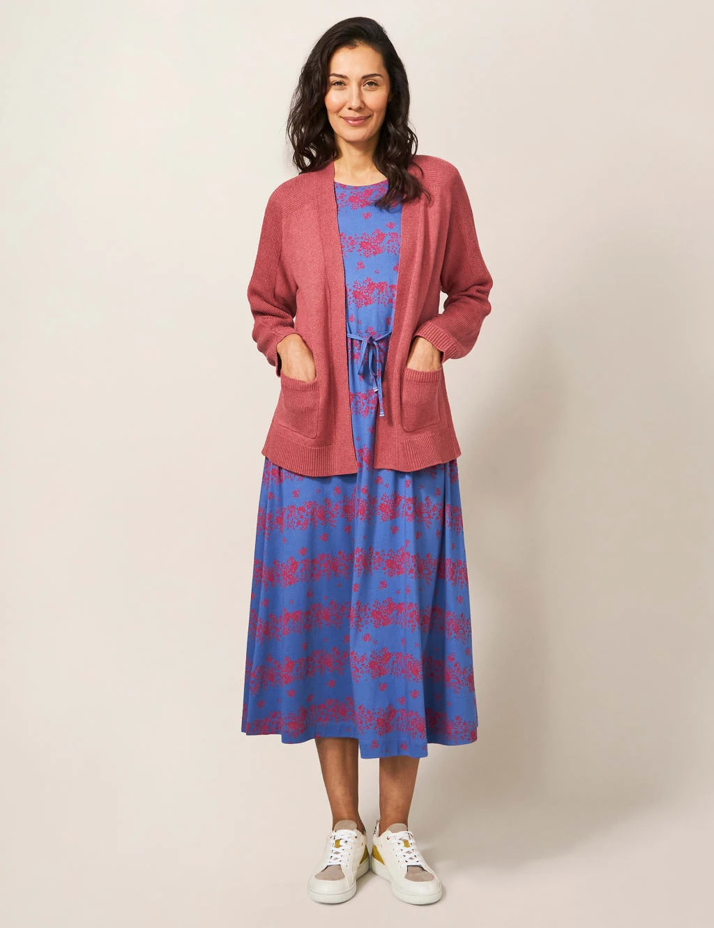 WHITE STUFF Cotton Rich Knitted Edge To Edge Cardigan 1 WHITE STUFF Cotton Rich Knitted Edge To Edge Cardigan