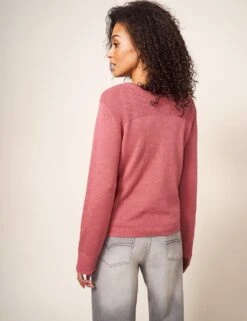 WHITE STUFF Cotton Rich Knitted V-Neck Cardigan -Marksandspencer Sale Store SD 10 T83 4065W A0 X EC 1