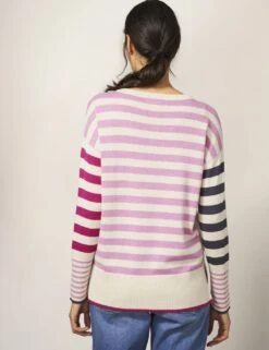 WHITE STUFF Cotton Rich Striped Round Neck Jumper -Marksandspencer Sale Store SD 10 T83 4068W ZZ X EC 1