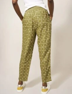 WHITE STUFF Pure Linen Printed Ankle Grazer Trousers -Marksandspencer Sale Store SD 10 T83 4086W J4 X EC 1