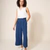 WHITE STUFF Printed Pleat Front Wide Leg Culottes