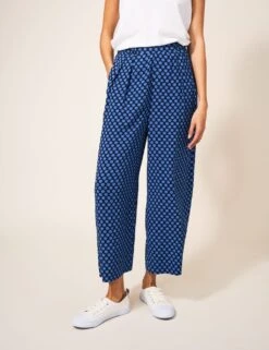 WHITE STUFF Printed Pleat Front Wide Leg Culottes -Marksandspencer Sale Store SD 10 T83 4090W E4 X EC 1