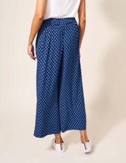 WHITE STUFF Printed Pleat Front Wide Leg Culottes -Marksandspencer Sale Store SD 10 T83 4090W E4 X EC 2