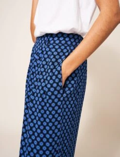 WHITE STUFF Printed Pleat Front Wide Leg Culottes -Marksandspencer Sale Store SD 10 T83 4090W E4 X EC 3