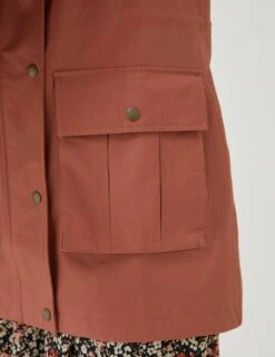 Cotton Rich Hooded Raincoat -Marksandspencer Sale Store SD 10 T83 4586W N0 X EC 2