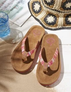 Suede Flat Flip Flops