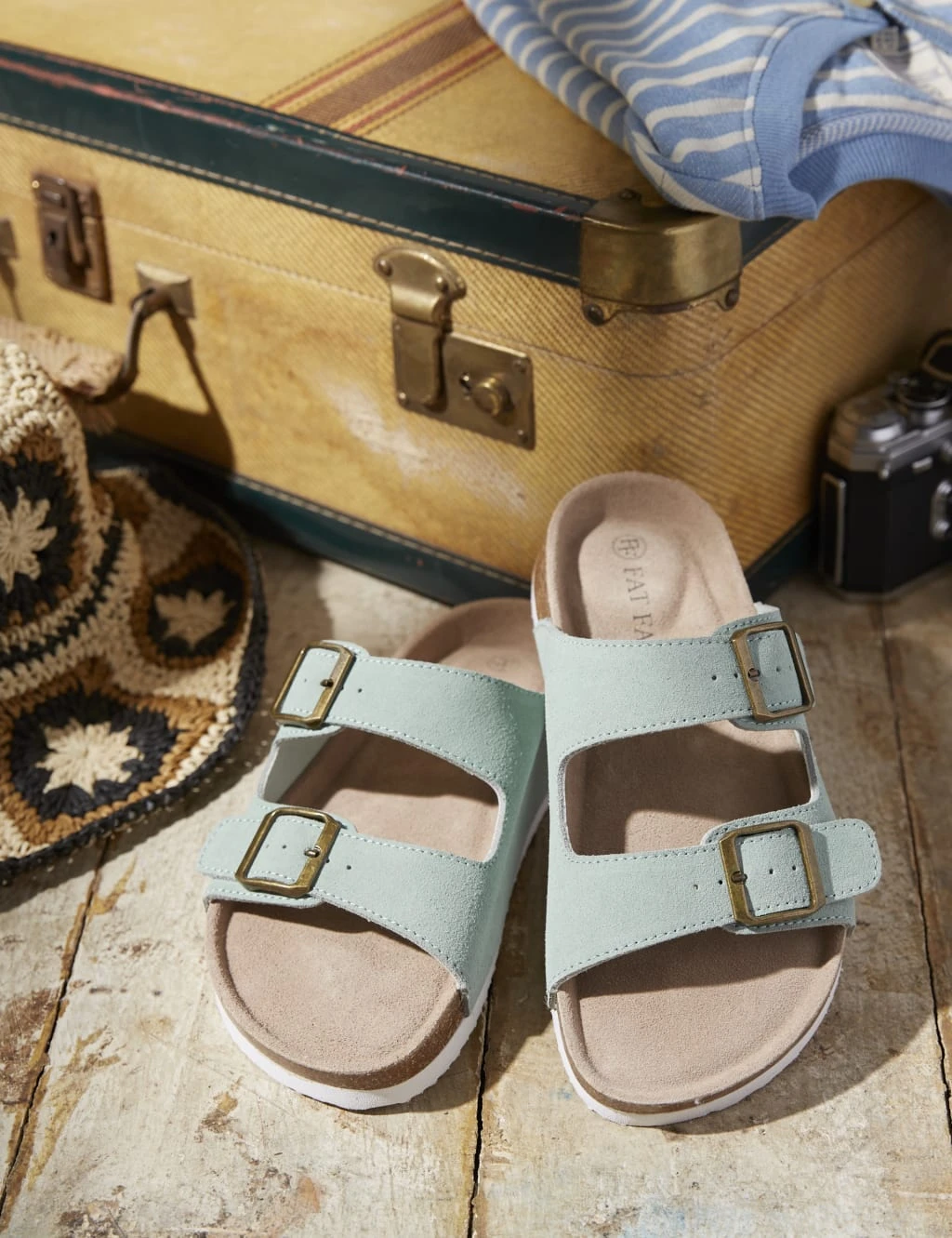 Suede Flat Sliders 1 Suede Flat Sliders