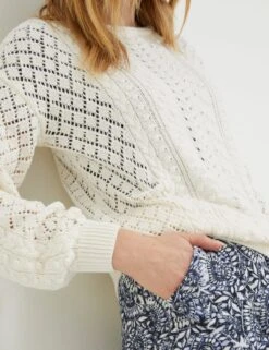 Pure Cotton Crew Neck Jumper -Marksandspencer Sale Store SD 10 T83 4802W V0 X EC 2