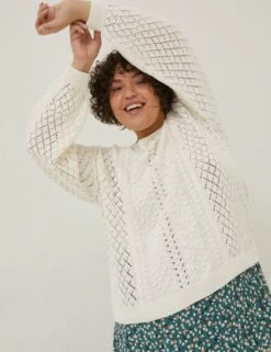 Pure Cotton Crew Neck Jumper -Marksandspencer Sale Store SD 10 T83 4802W V0 X EC 3