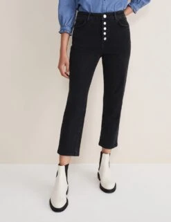 Button Front Straight Leg Jeans -Marksandspencer Sale Store SD 10 T83 5179 Y0 X EC 1