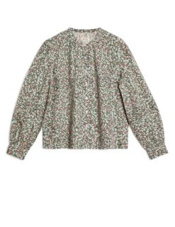 Pure Cotton Floral Round Neck Blouse -Marksandspencer Sale Store SD 10 T83 5226W K4 X EC 90