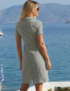 Denim Zip Up Knee Length Swing Dress -Marksandspencer Sale Store SD 10 T83 5261 JU X EC 2