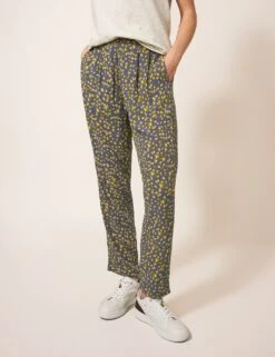 WHITE STUFF Printed Tapered Ankle Grazer Trousers -Marksandspencer Sale Store SD 10 T83 5403W D4 X EC 2