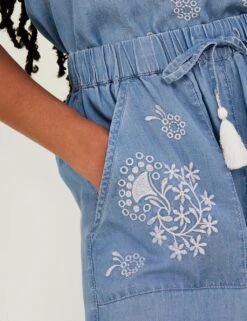 MONSOON Denim Embroidered Shorts 9 MONSOON Denim Embroidered Shorts -Marksandspencer Sale Store SD 10 T83 5466W HP X EC 3