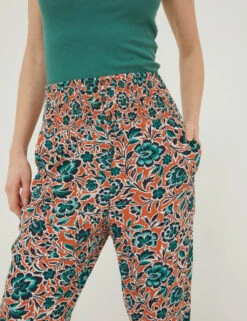 Floral Pull On Cuffed Joggers -Marksandspencer Sale Store SD 10 T83 5972W P4 X EC 1