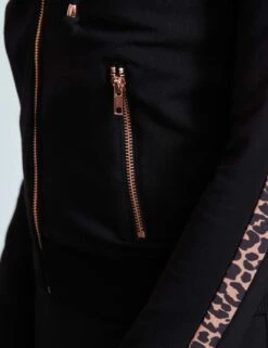 Leopard Stripe Zip Up Hoodie -Marksandspencer Sale Store SD 10 T83 6153 Y4 X EC 2