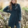 Celtic & Co. Pure Wool Funnel Neck Longline Coatigan -Marksandspencer Sale Store SD 10 T83 6411 F4 X EC 0