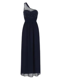 Little Mistress Embellished One Shoulder Maxi Waisted Dress -Marksandspencer Sale Store SD 10 T83 6442 F0 X EC 90