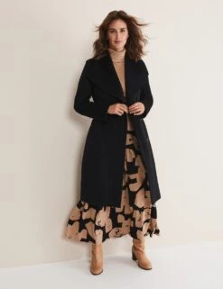 Wool Rich Collared Wrap Coat 10 Wool Rich Collared Wrap Coat -Marksandspencer Sale Store SD 10 T83 6771 Y0 X EC 1