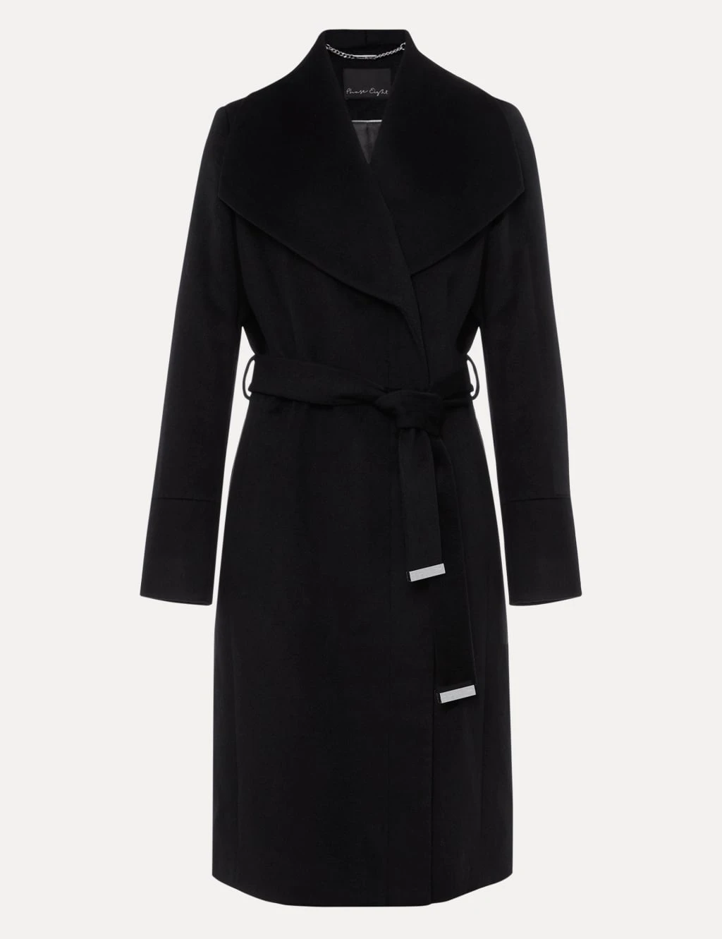 Wool Rich Collared Wrap Coat 2 Wool Rich Collared Wrap Coat - Image 2