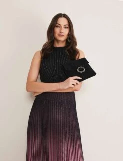 Leather Jewel Front Clutch Bag -Marksandspencer Sale Store SD 10 T83 6888 Y0 X EC 4