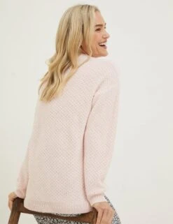 Textured Crew Neck Stepped Hem Jumper -Marksandspencer Sale Store SD 10 T83 6901W A0 X EC 1