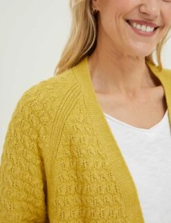 Pure Cotton Textured Longline Cardigan -Marksandspencer Sale Store SD 10 T83 6906W R0 X EC 3