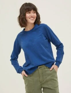 Pure Cotton Embroidered Sweatshirt