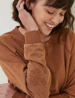 Pure Cotton Embroidered Sweatshirt -Marksandspencer Sale Store SD 10 T83 6911W N0 X EC 3