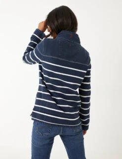 Pure Cotton Striped Funnel Neck Sweatshirt -Marksandspencer Sale Store SD 10 T83 6975W F0 X EC 3