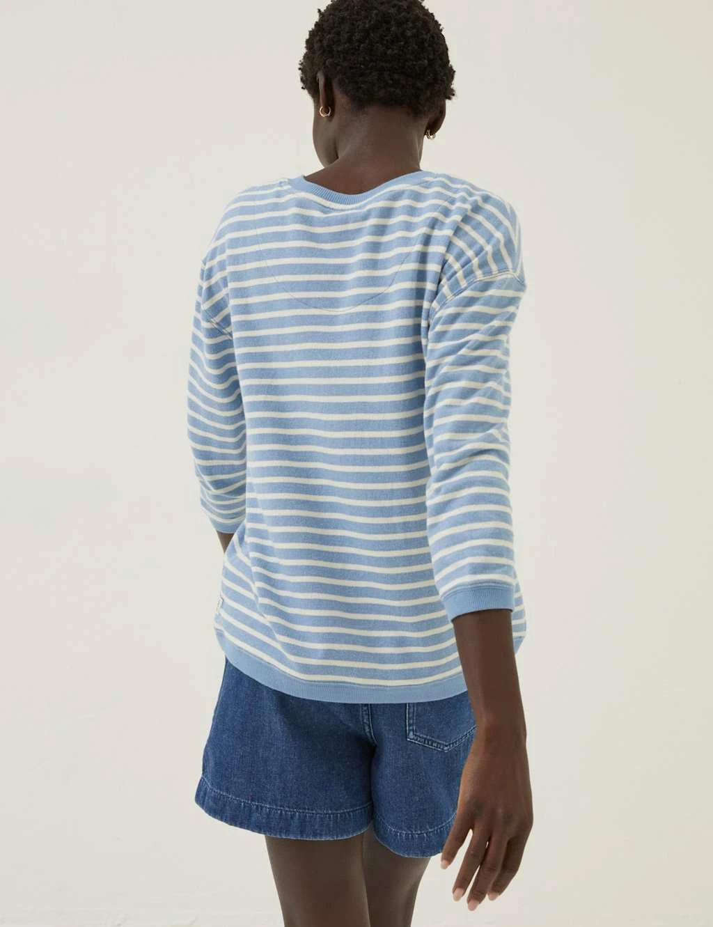 Pure Cotton Striped Sweatshirt 3 Pure Cotton Striped Sweatshirt - Image 3