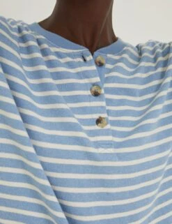 Pure Cotton Striped Sweatshirt 7 Pure Cotton Striped Sweatshirt -Marksandspencer Sale Store SD 10 T83 6983W E0 X EC 2