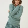 Pure Cotton Crochet Crew Neck Jumper