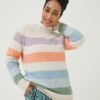 Cotton Rich Striped Crew Neck Jumper