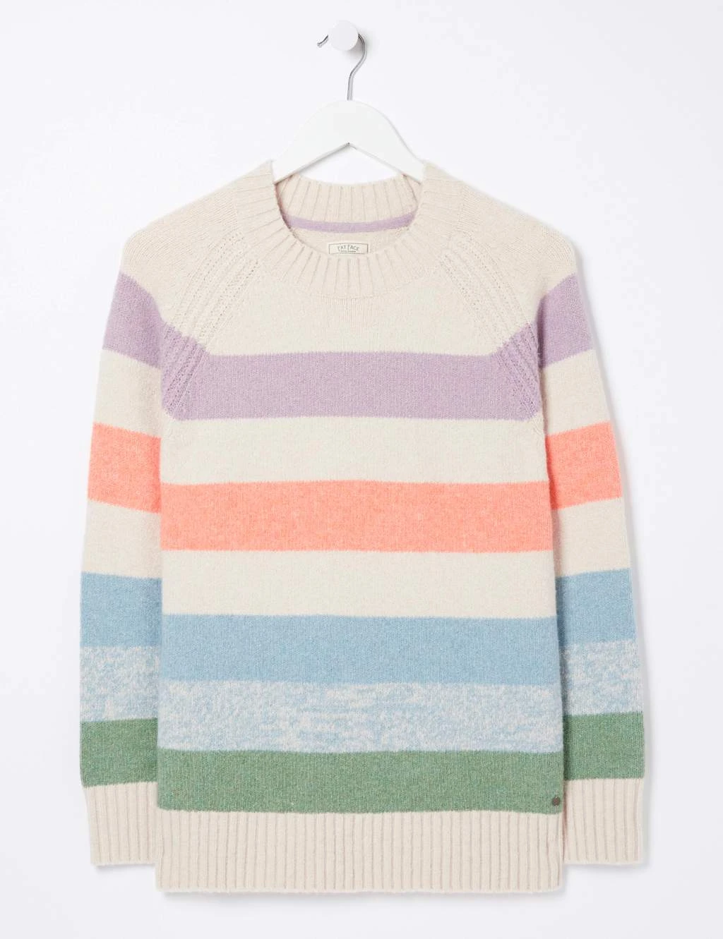 Cotton Rich Striped Crew Neck Jumper 2 Cotton Rich Striped Crew Neck Jumper - Image 2
