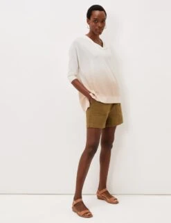 Linen Blend Ombre Cowl Neck Jumper -Marksandspencer Sale Store SD 10 T83 7253 SS X EC 2