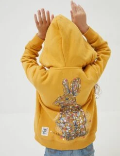 Cotton Rich Bunny Zip Hoodie (3-13 Yrs) -Marksandspencer Sale Store SD 10 T94 1261 R4 X EC 2