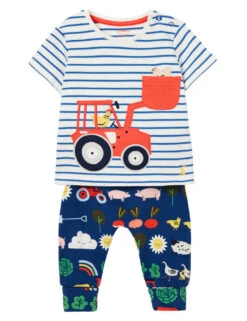 Joules 2pc Cotton Rich Farm Animal Outfit (0-3 Yrs)