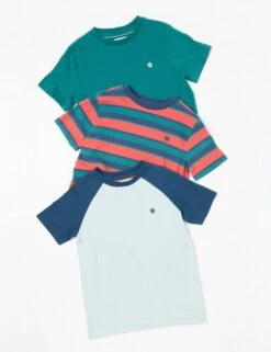 3pk Pure Cotton T-Shirts (3-13 Yrs)