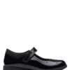 Clarks Kids' Patent Leather Riptape School Shoes (13 Small - 4 Large) -Marksandspencer Sale Store SD 10 T94 6110 Y1 X EC 0