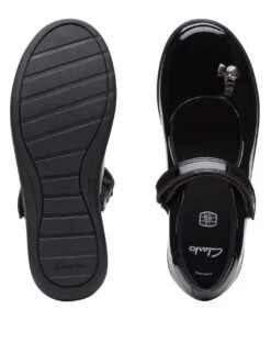 Clarks Kids' Patent Riptape School Shoes -Marksandspencer Sale Store SD 10 T94 6292 Y1 X EC 3
