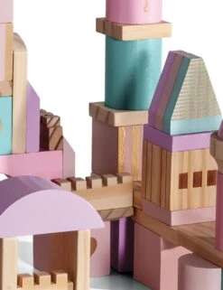 Wooden Castle Blocks Set (4+ Yrs) -Marksandspencer Sale Store SD 10 T96 7025 NC X EC 1